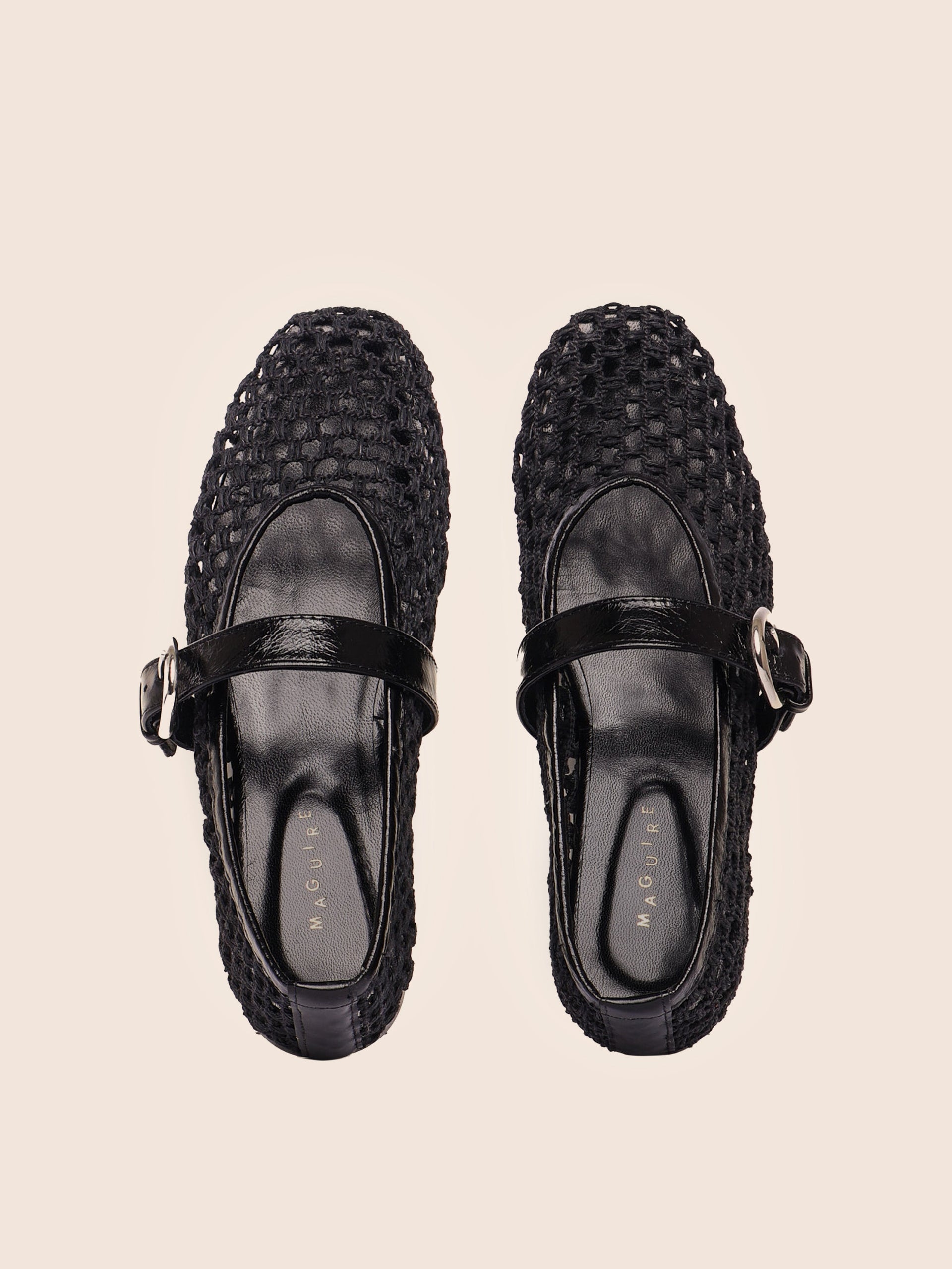 Aveiro Black Woven Ballerina