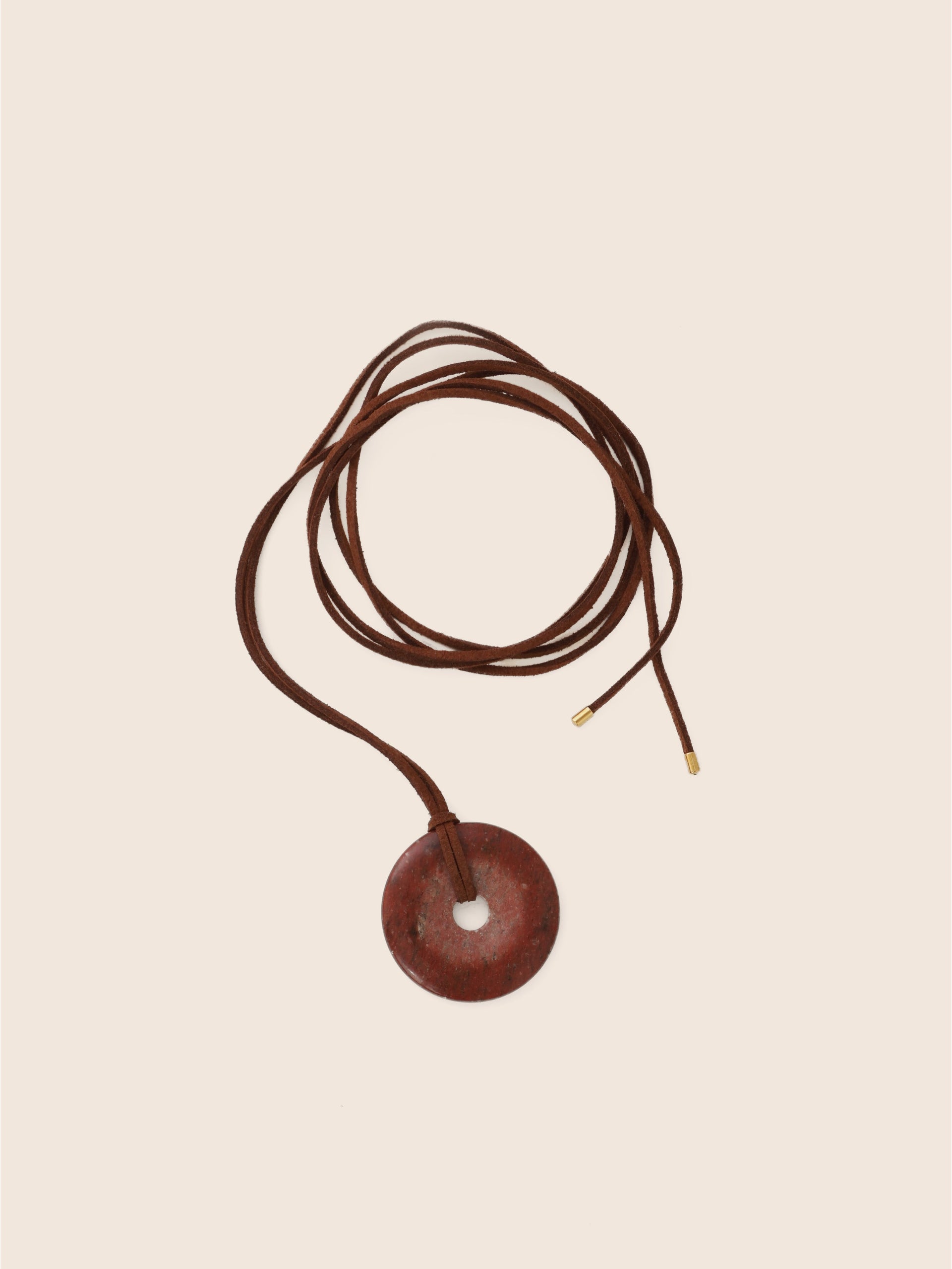 Jerilyn Medallion Necklace Brown