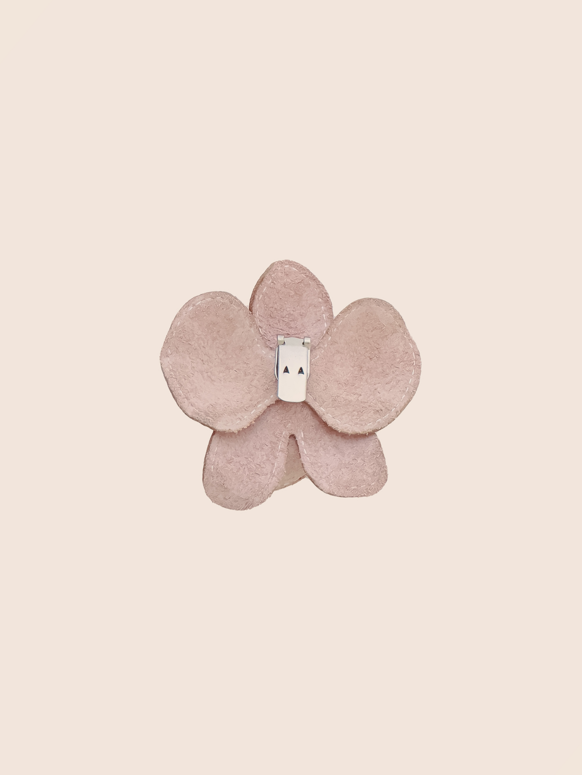 Stitch Flower Clip Light Pink