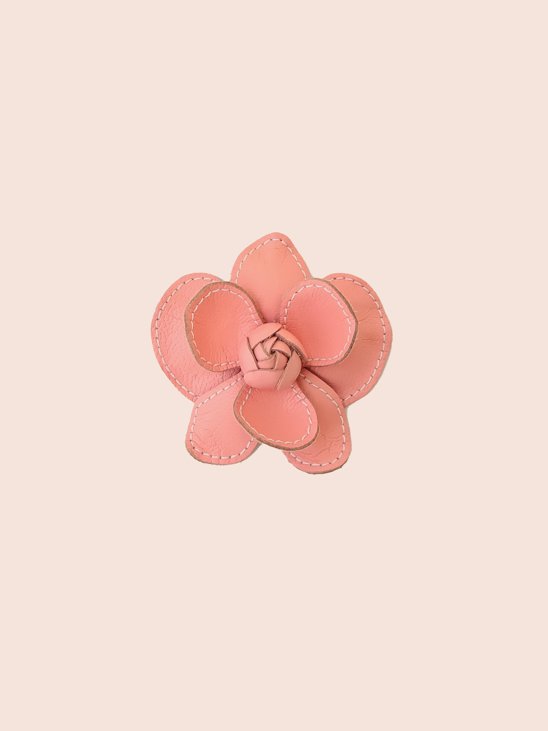 Stitch Flower Clip Light Pink