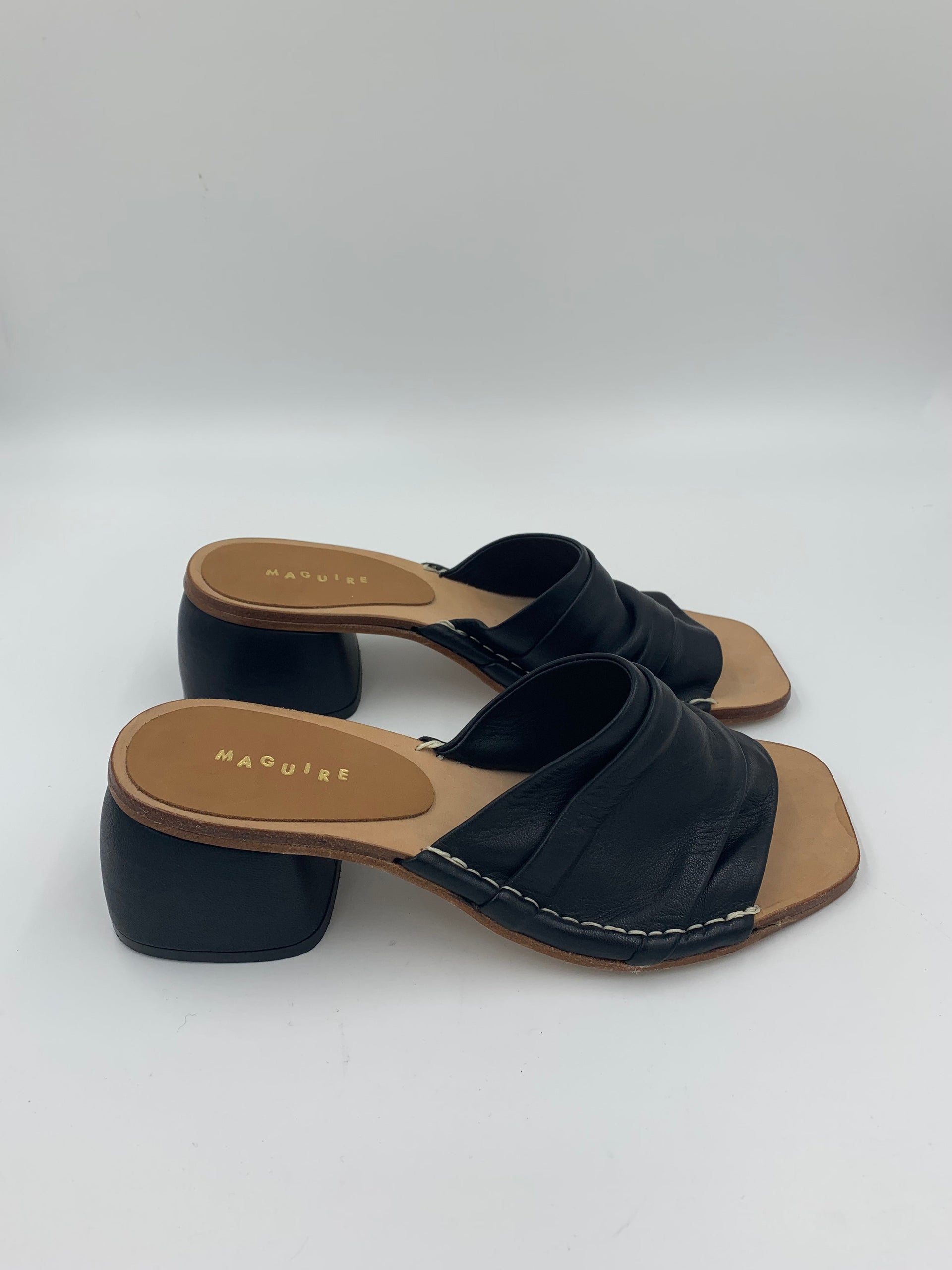 Sample Ruched Heeled Sandal Black 38